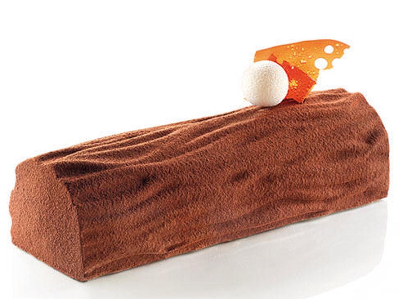 SILIKOMART Silikonform-Kit: Bûche Wood, Weiß & Schwarz, 2-teilig, 25 x 9 x 7 cm, 1,3 L