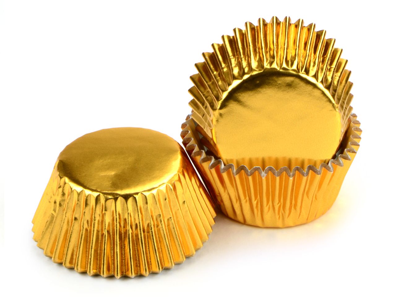Muffinförmchen: Alu Gold, Aluminium, goldglänzend, 60 Stück à 50 x 32 mm