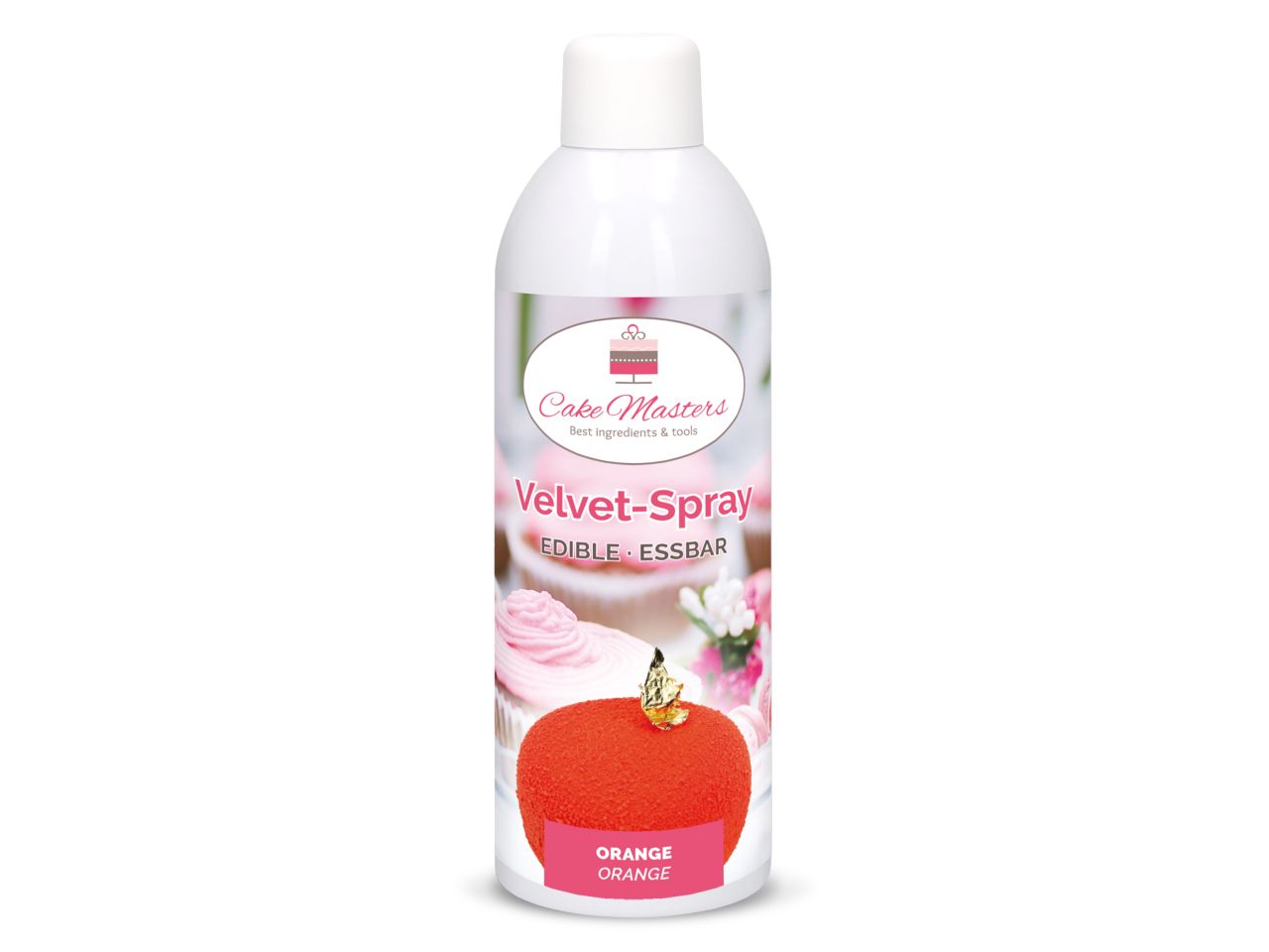 Velvet-Spray für Samt-Effekt, essbar, Orange, 400 ml