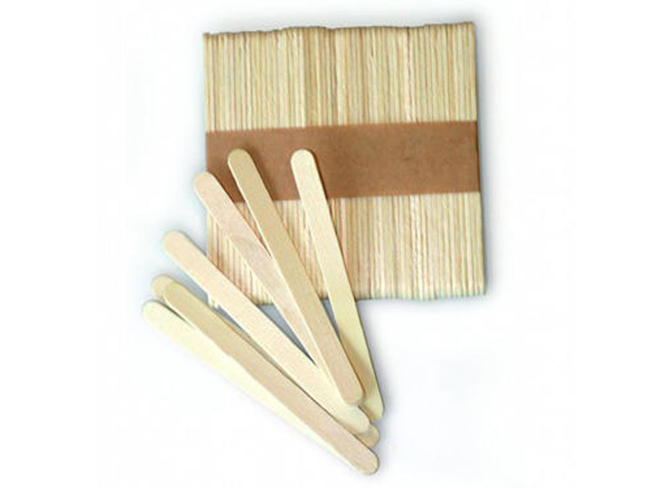 Eisstiel: Holz, unbehandelt, 50 Stück á 115 x 9 mm