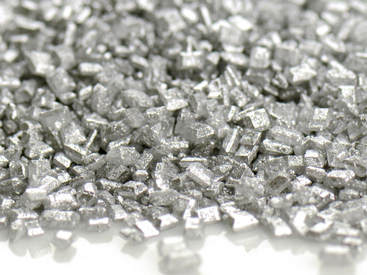 Glimmer-Zucker, essbarer Glitzer, Silber, 10 x 100 g
