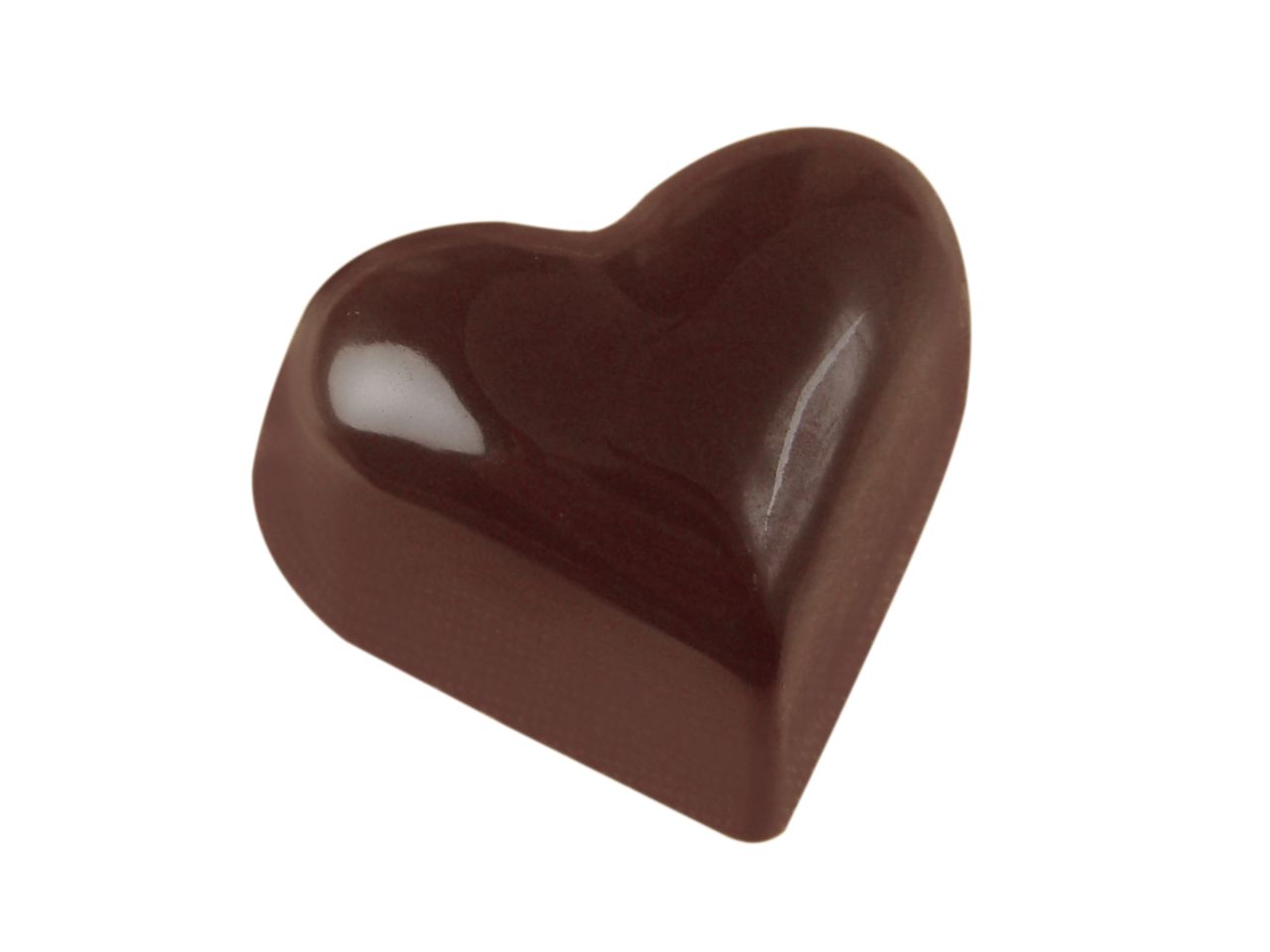 Schokoladenform: Herz, Kunststoff, transparent, 21 Mulden à 24 x 27 x 15 mm