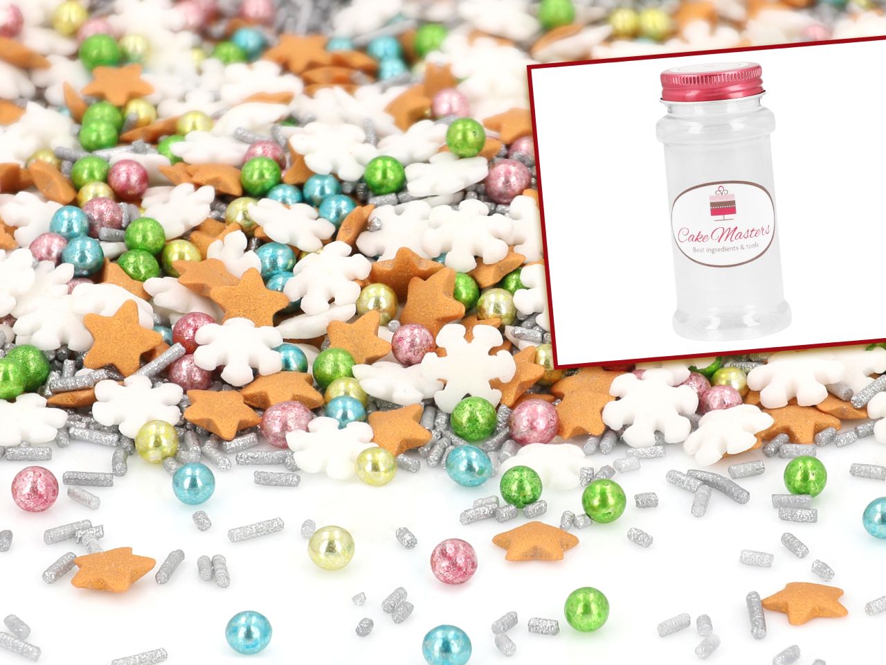 Sprinkles X-Mas, Farb-Mix, 100 g, Vorratsdose