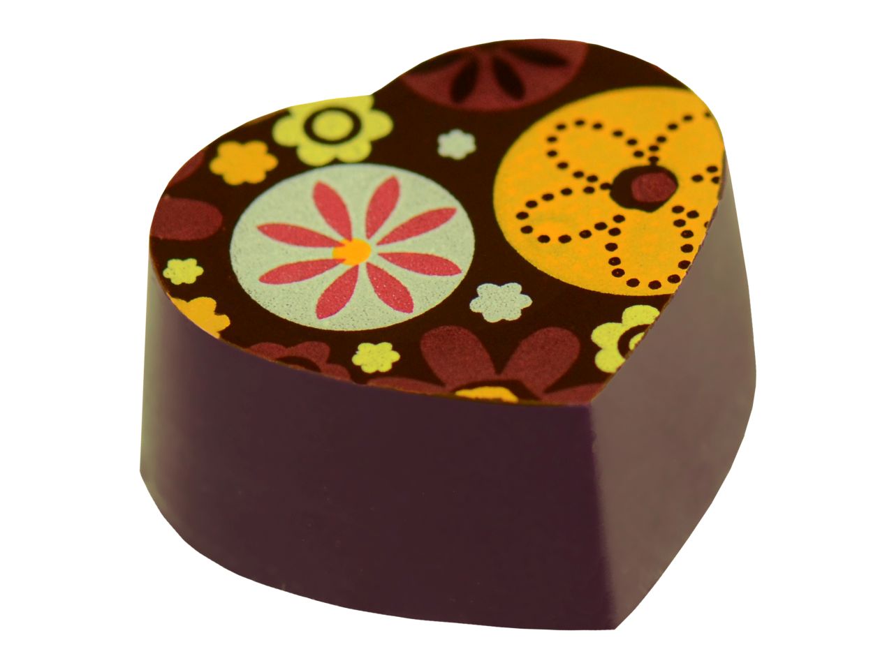 Schokoladen-Magnetform: Herz, Kunststoff & Edelstahl, 18 Mulden á 32 x 30 x 15 mm