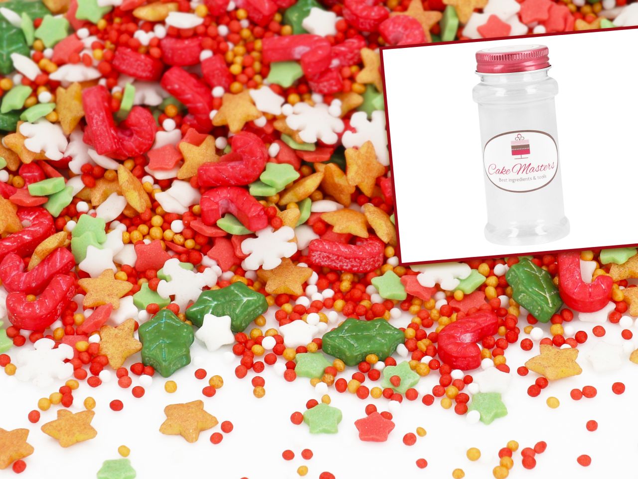 Sprinkles Under the mistletoe, Farb-Mix, 80 g, Vorratsdose