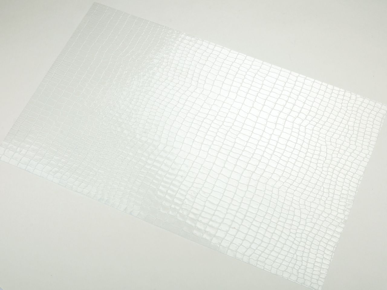 Strukturfolie: Alligator, PVC, transparent, 40 x 25 cm