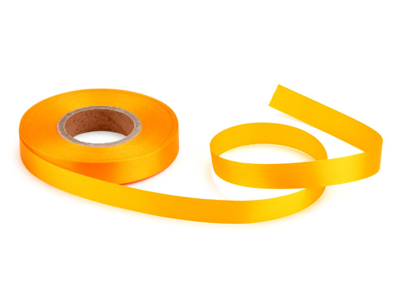 Satinband: Gelb, Polyester, 30 Meter á 14 mm