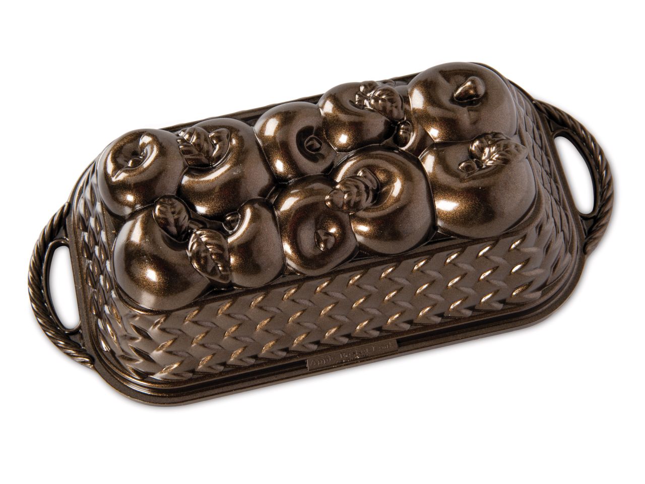 Nordic Ware: Aluguss-Backform Apple Basket Loaf, Antihaft, 1,4 L, 23 x 12,7 x 8 cm