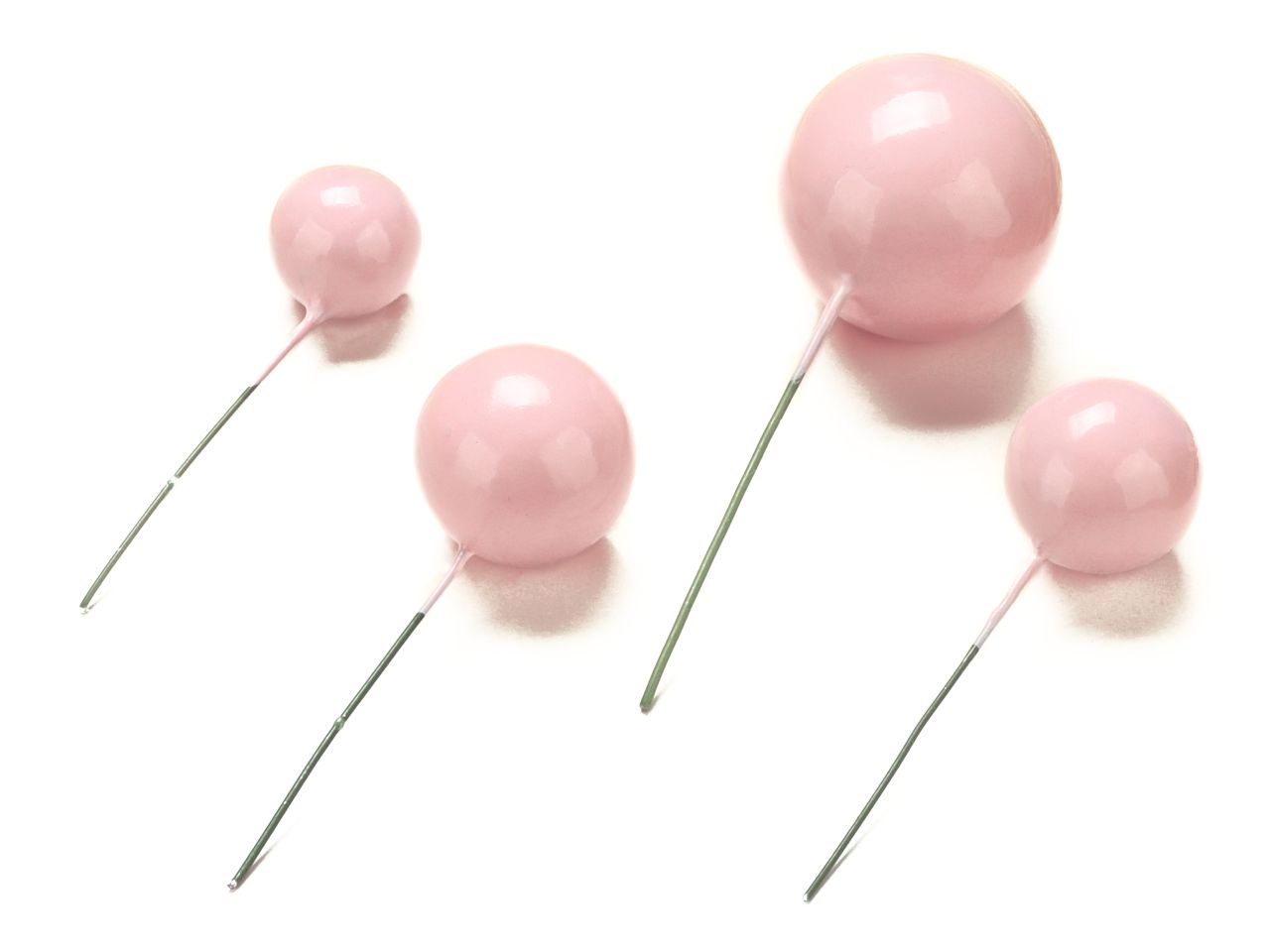 Cake Topper: Rosa Bubbles, Pink, 20 Stück à 20, 25, 30 & 40 mm