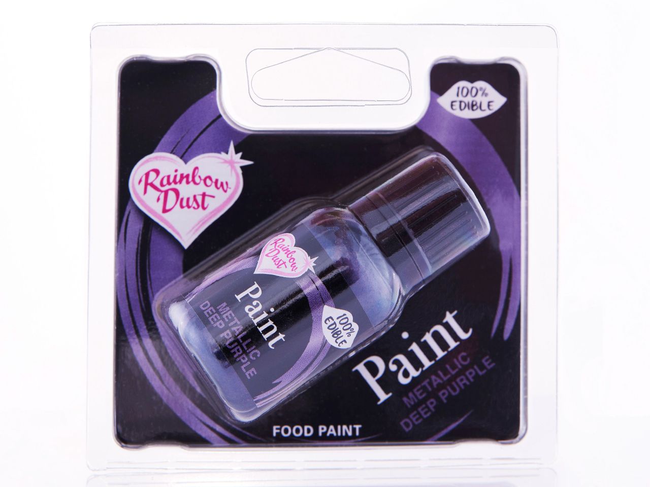 Rainbow Dust: Flüssige Lebensmittelfarbe Metallic Deep Purple, Violett, 25 ml