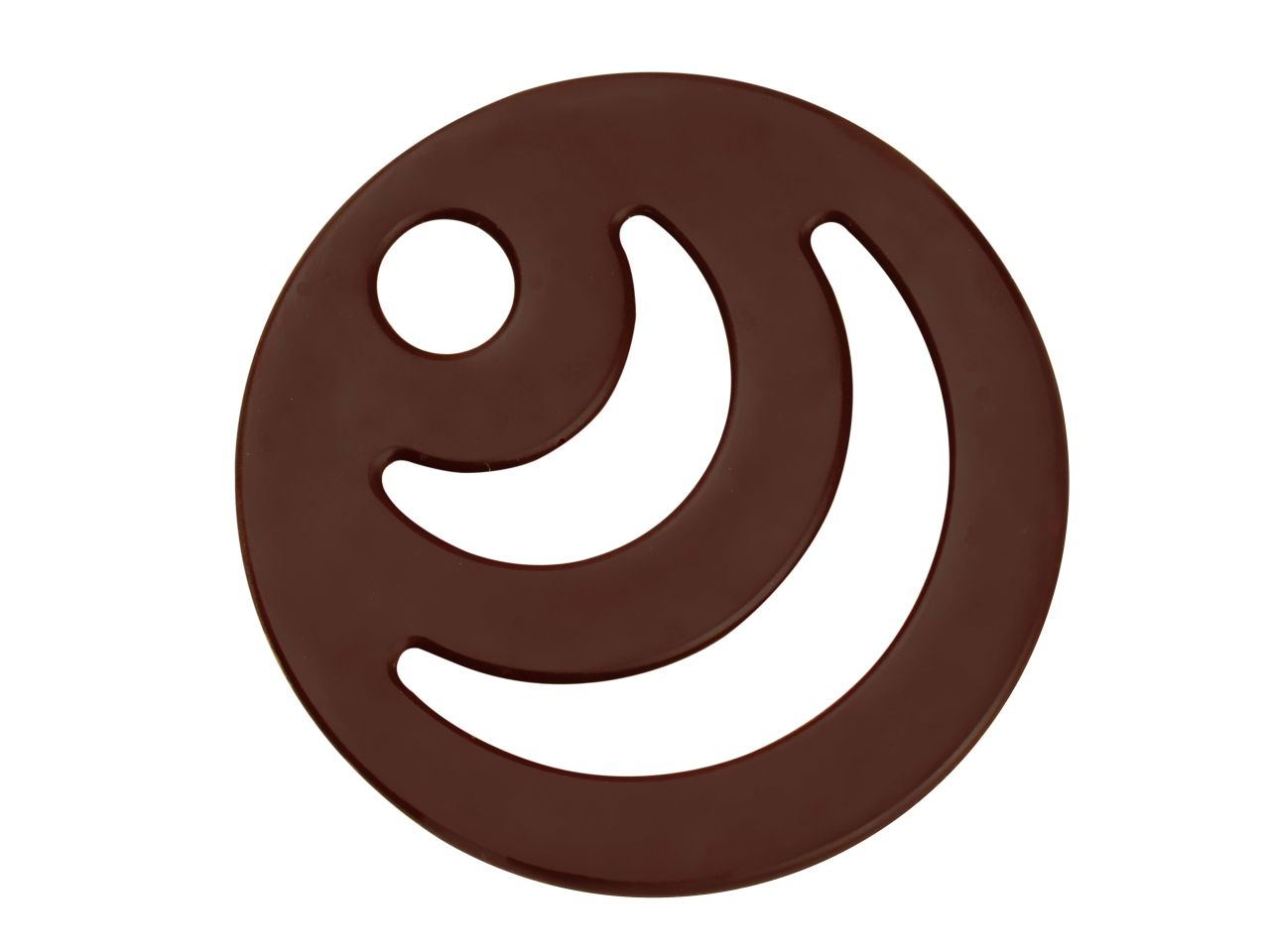 Schokoladen-Gießform: Aufleger Rondo, Silikon, Cremeweiß, 8 Mulden à 4,7 cm