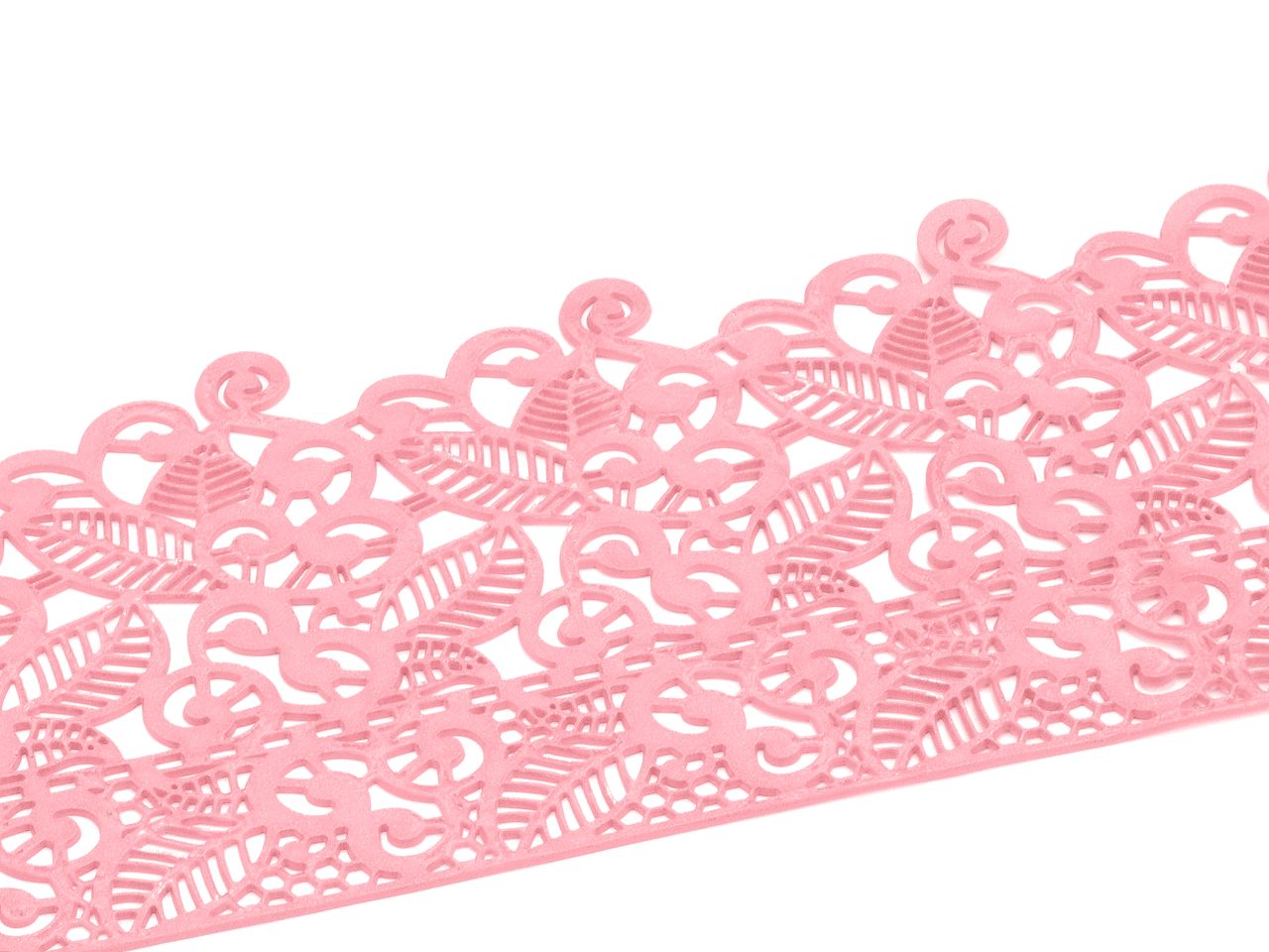 Spitzendekor: Baroc Rosa, essbar, Pink, 38,5 x 7,5 cm