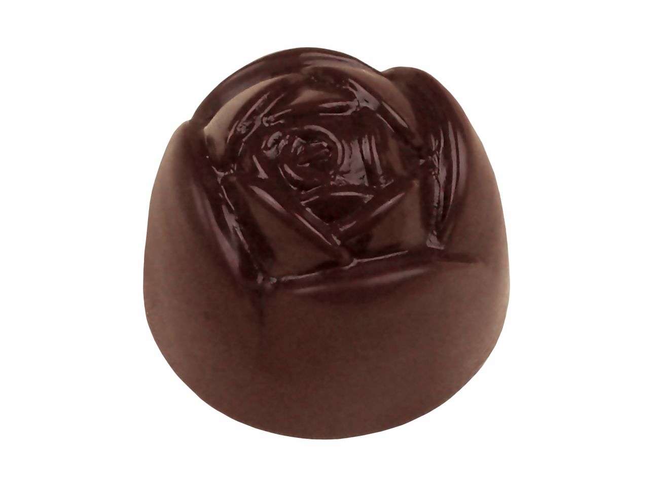 Schokoladenform: Rose, Kunststoff, transparent, 21 Mulden à 2,8 x 2 cm