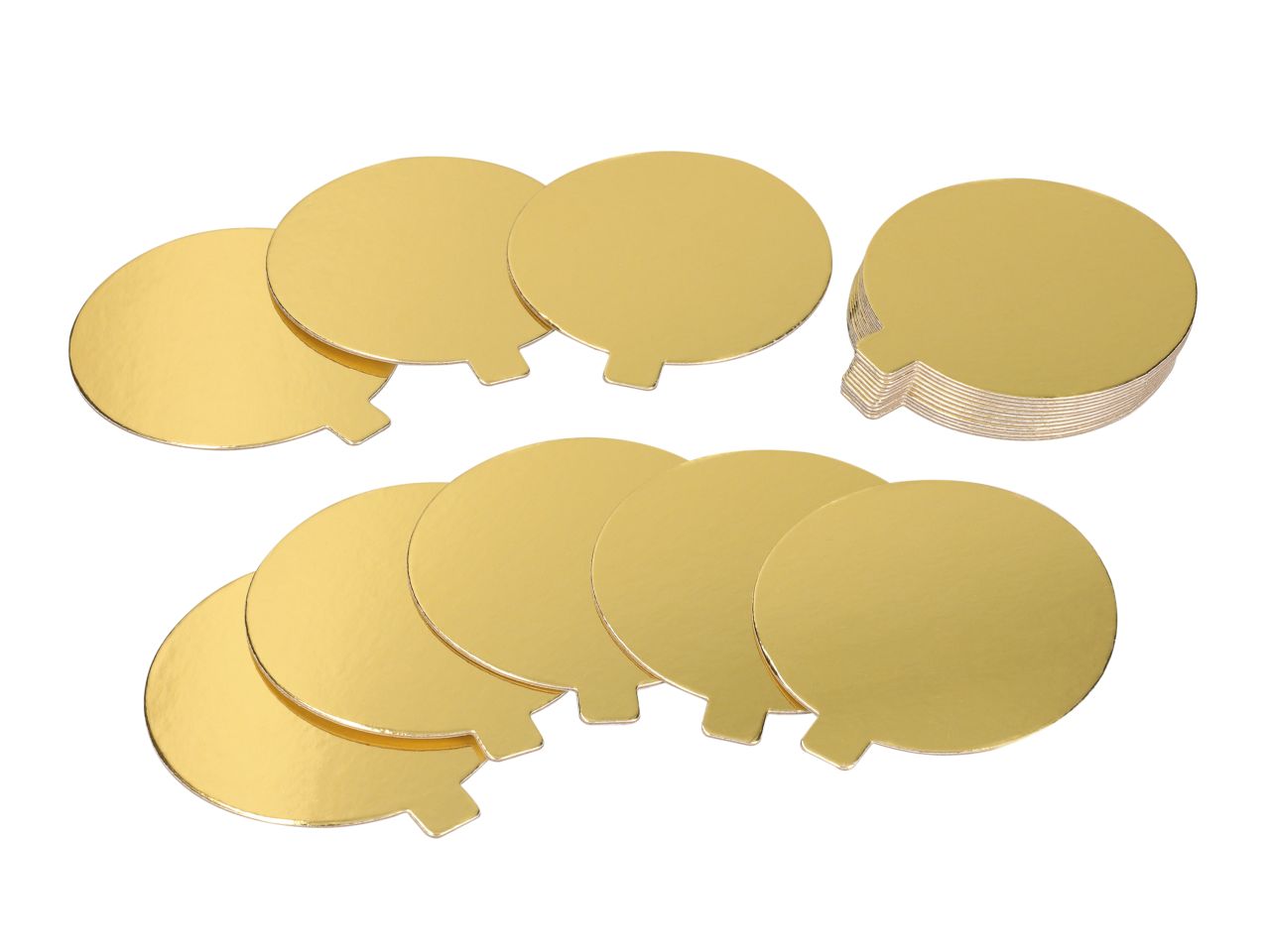 Cakeboard: Golden Plates, goldglänzend, 20 Stück à 9 cm, 2,5 mm