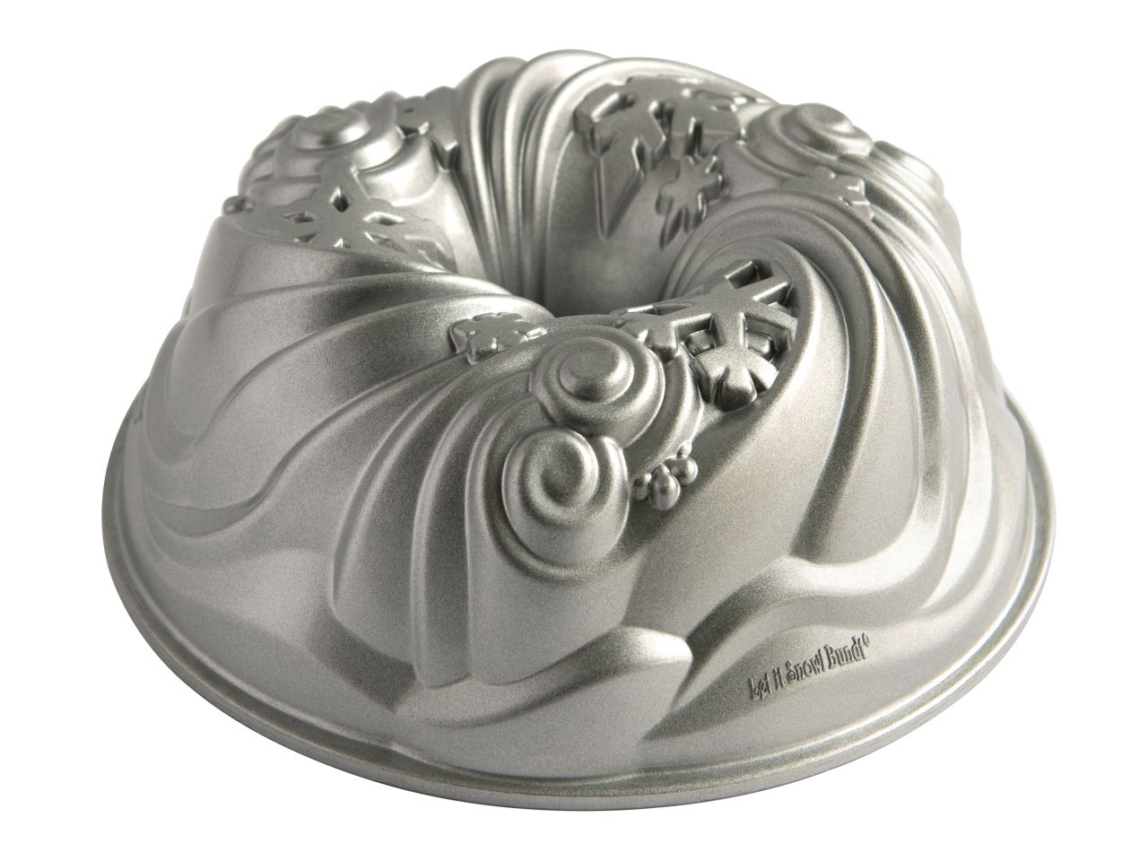 Nordic Ware: Aluguss-Backform Let it Snow Bundt, Antihaft, 2,4 L, 23 x 9 cm