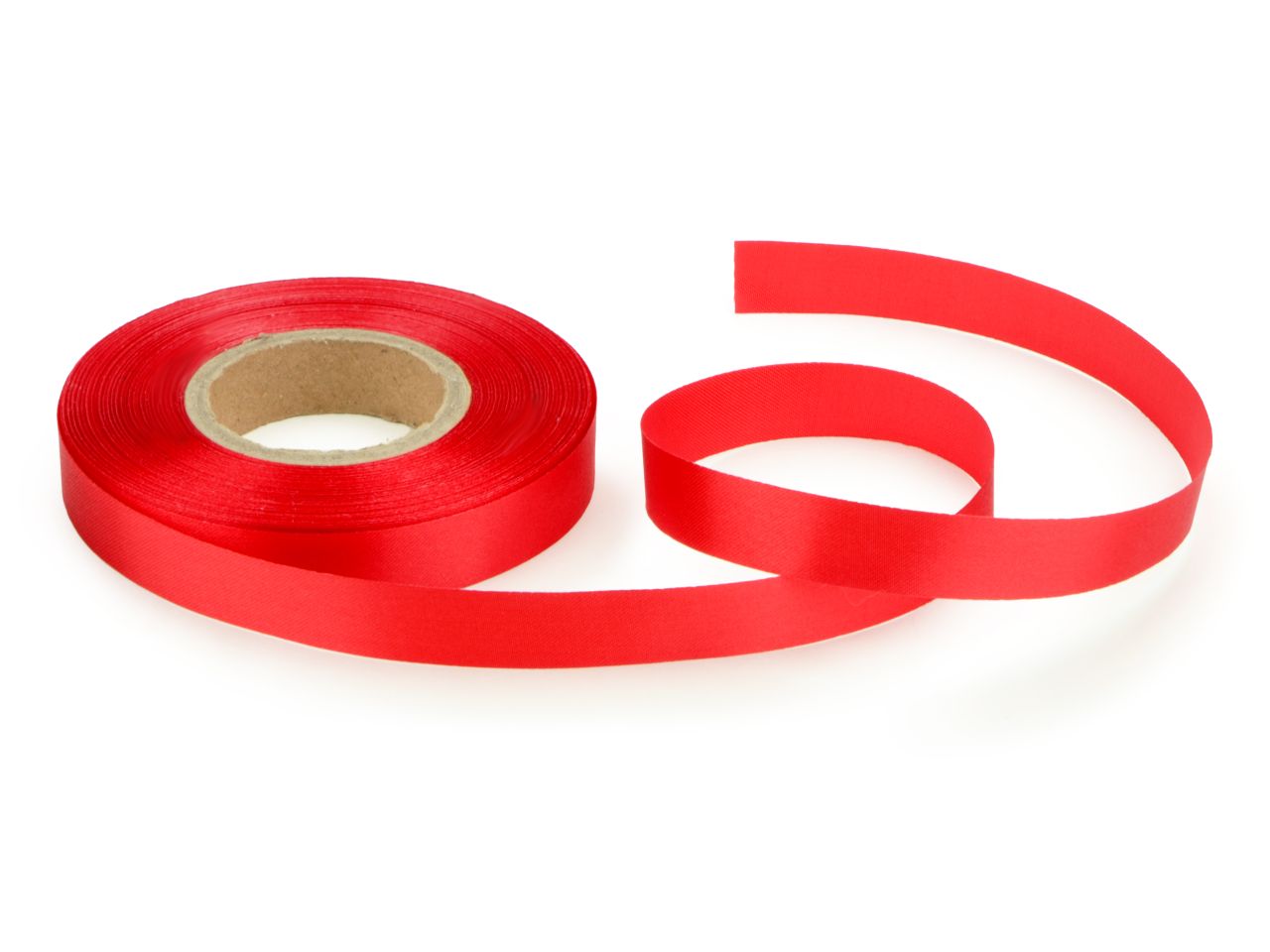 Satinband: Korallenrot, Polyester, 30 Meter à 14 mm