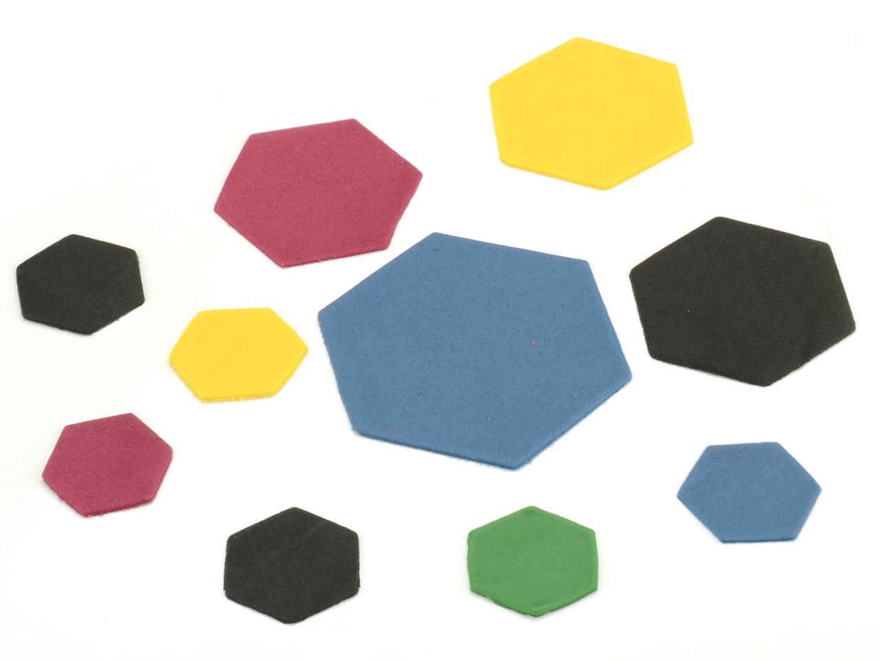 Ausstecher-Set: Hexagon, Kunststoff, 3er-Set, 2,5 x 3 cm, 4,5 x 5 cm, 6 x 7 cm