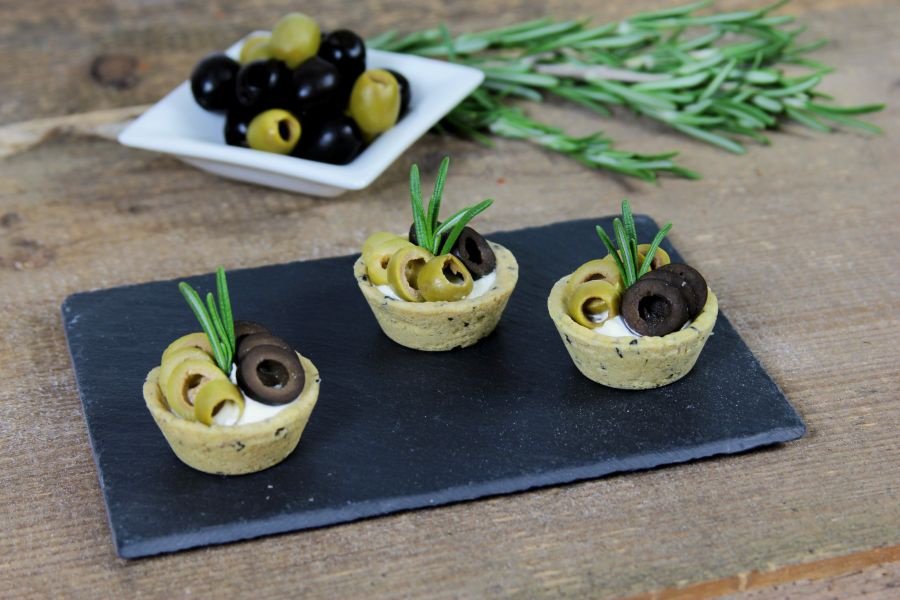 Tartelettes Mini-Snack Olive/Rosmarin, Ø 4,2 cm, 32 Stück