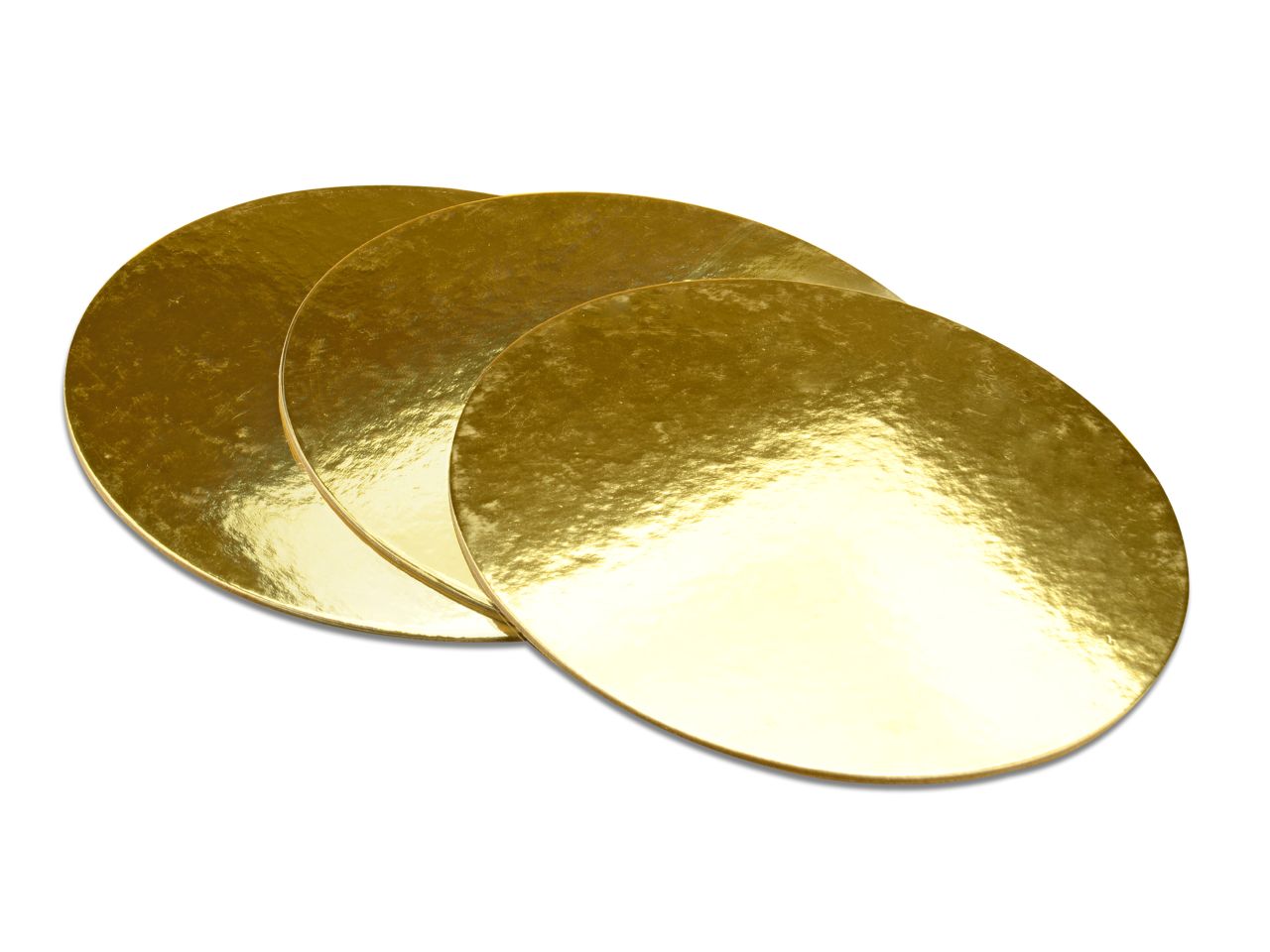Cakeboard: Golden Plates, goldglänzend, 3 Stück à 30 cm, 2,5 mm