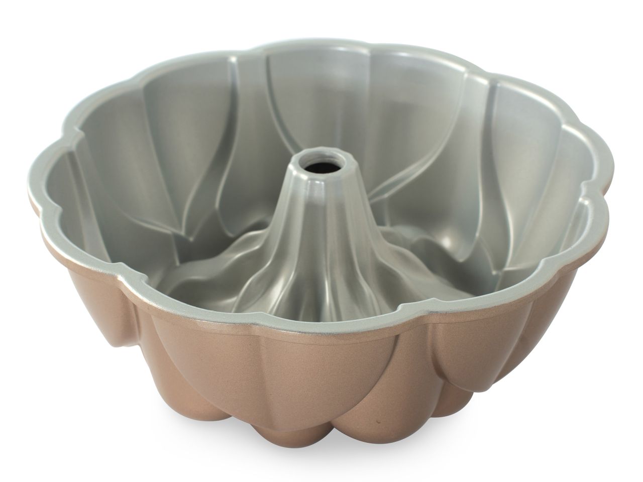 Nordic Ware: Aluguss-Backform Magnolia Bundt, Antihaft, 2,4 L, 23,5 x 9,5 cm