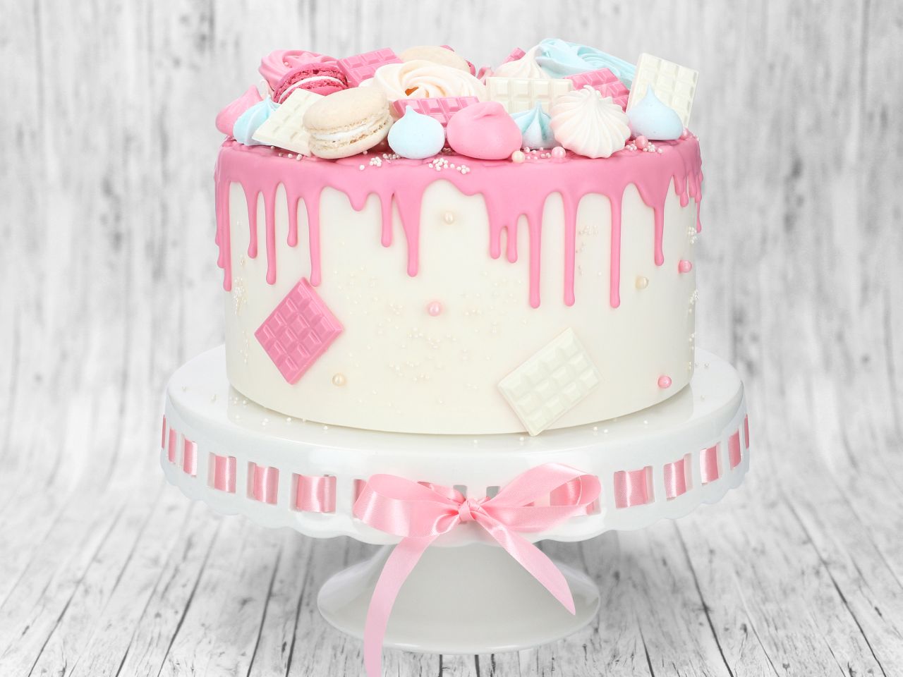 Drip Cake-Glasur Pearl White, Perlweiß, inkl. Spritzflasche, 250 g