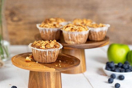 Apfel-Pflaumen-Muffins zuckerreduziert