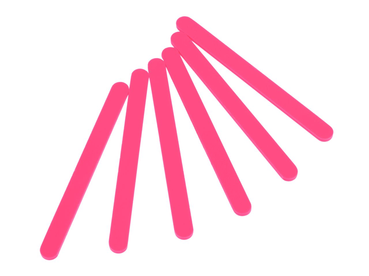 Eisstiele: Pink, Kunststoff, rosaglänzend, 6 Stück á 11,5 x 1 cm