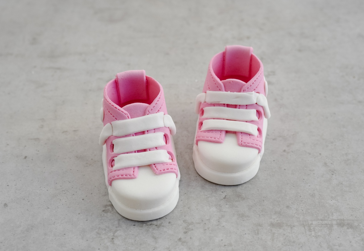 Baby-Schuhe aus Zucker, rosa, 1 Paar