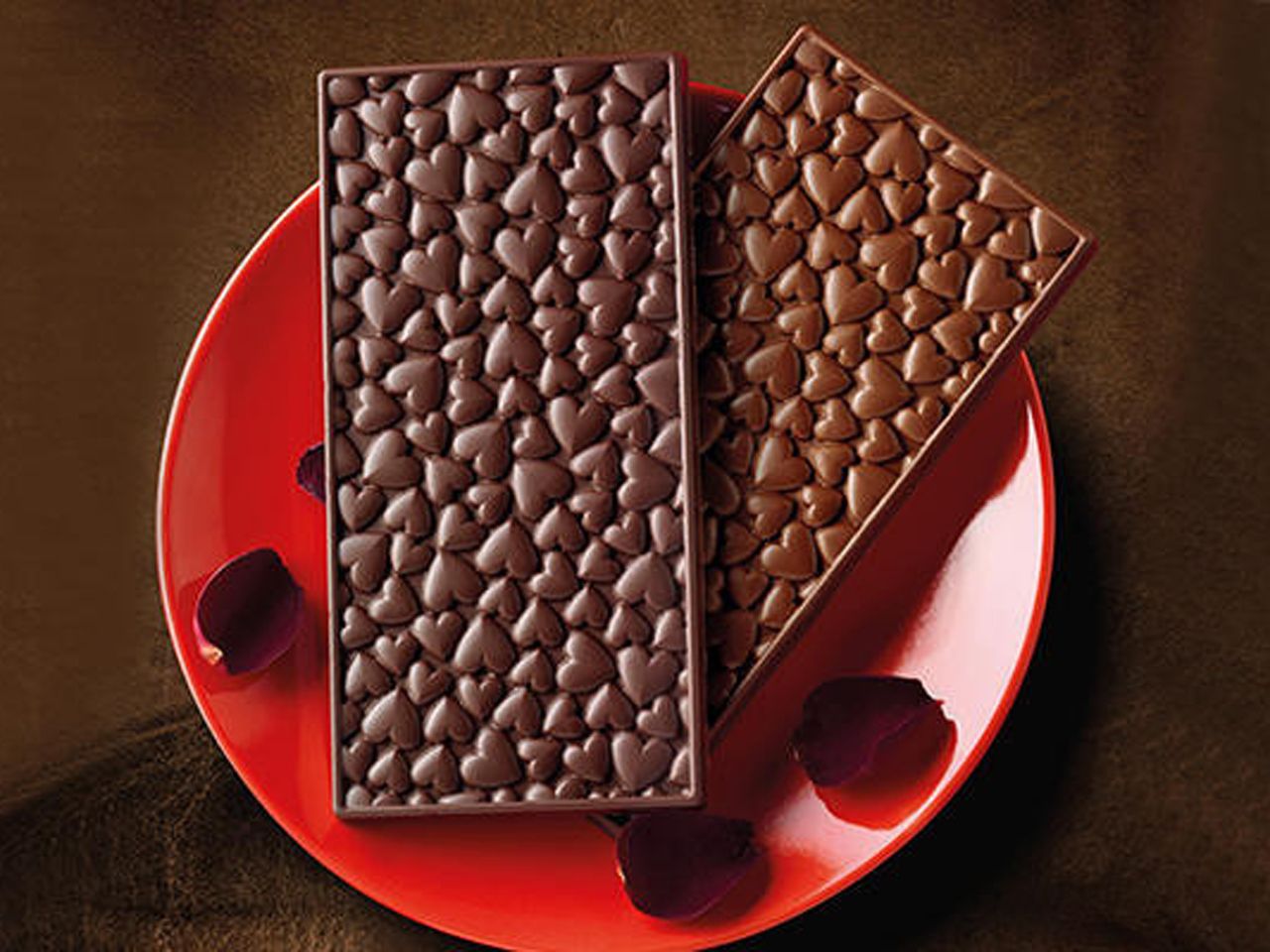 SILIKOMART Schokoladenform: Tafel Love Choco Bar, Silikon, Schokobraun, 154 x 75 x 8 mm, 85,5 ml